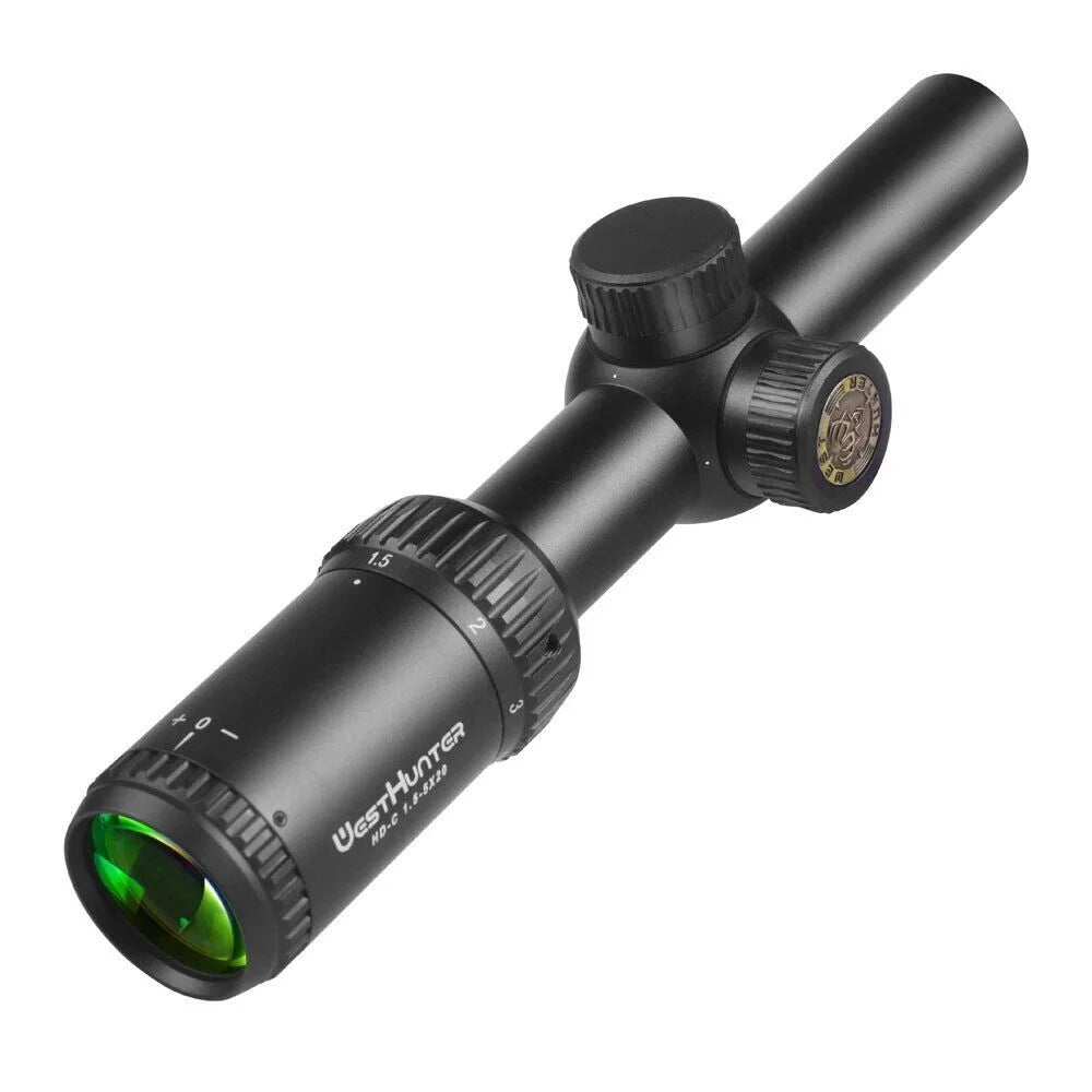 WestHunter -C 1.5-5X20  Scope Clear View Compact Hunting Sights,11mm Dovetail Rings
