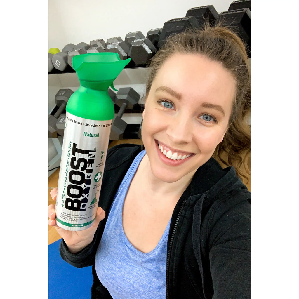 Boost Oxygen Natural 5 Liter Pure Oxygen Canister, Flavorless (9 Pack)