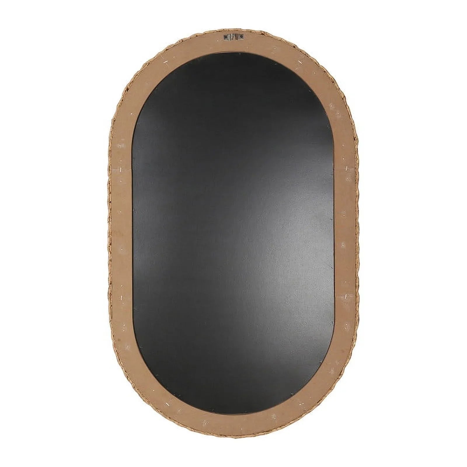 Oasis Grass Oval Rattan Woven Boho Wall Mirror