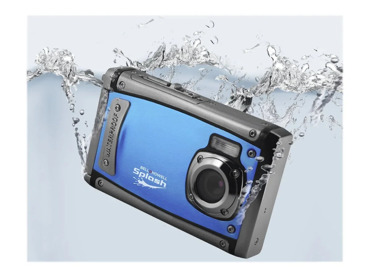 Bell + Howell WP20 Splash3 - Digital camera - compact - 12.0  - 1080p / 15 fps - underwater up to 9.8 ft - blue