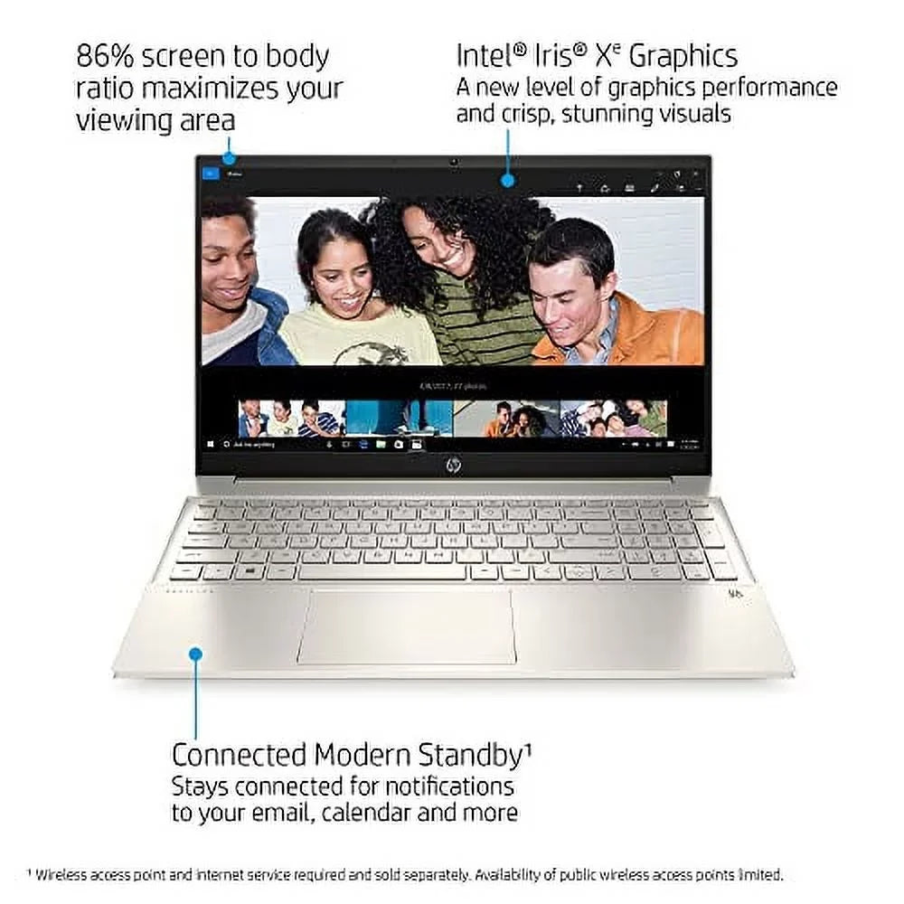 2022  Pavilion 15.6"  Touchscreen Laptop 11th Gen 4-Core Intel i5-1135G7 32GB DDR4 2TB NVMe  Iris Xe Graphics  Webcam WiFi-6 Bluetooth Backlit Keyboard Windows 11 Home w/ 32GB