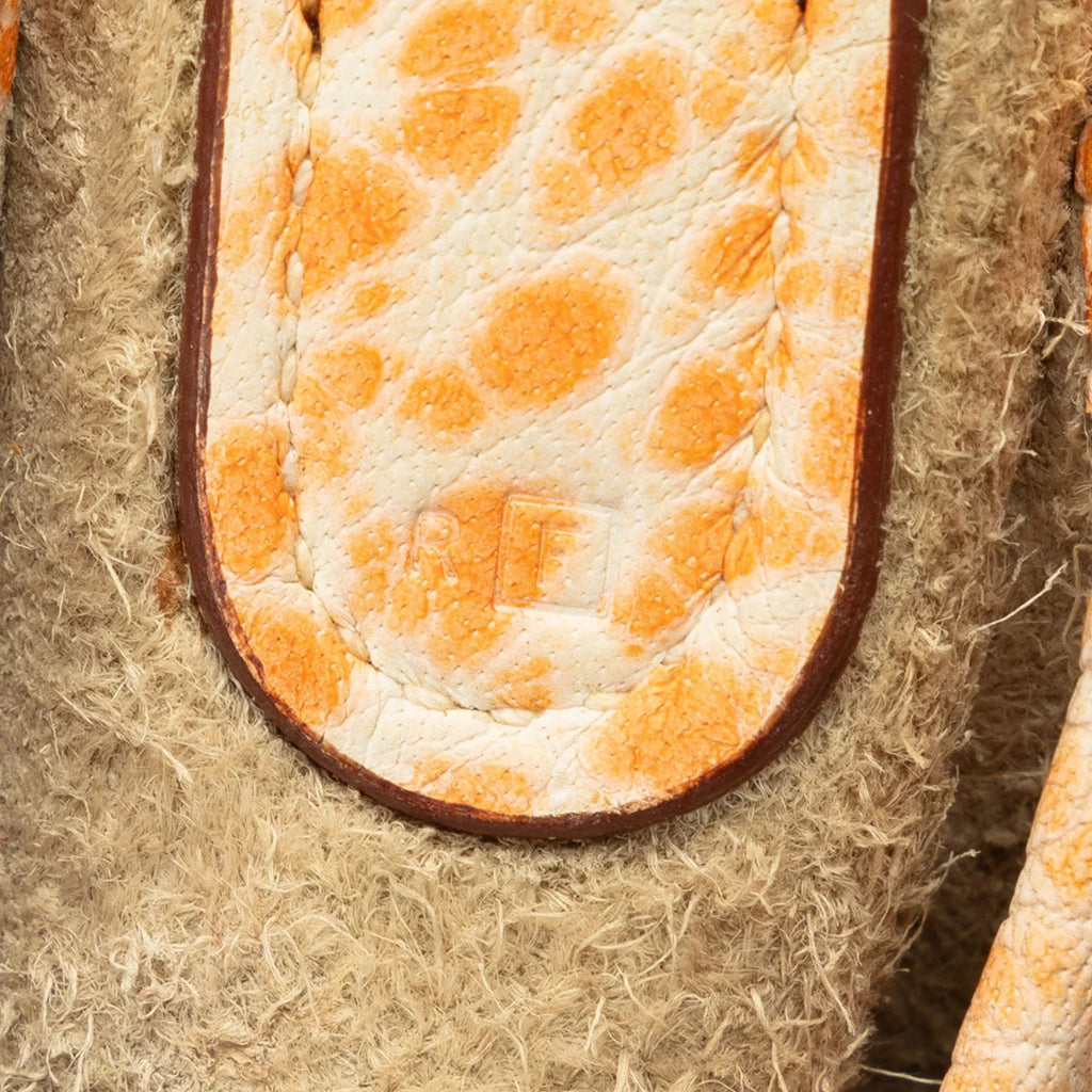 Pre-Owned Authenticated Hermès Dalmatian Buffalo Evelyne I  Calf Leather Orange Crossbody Bag Unisex (Good)