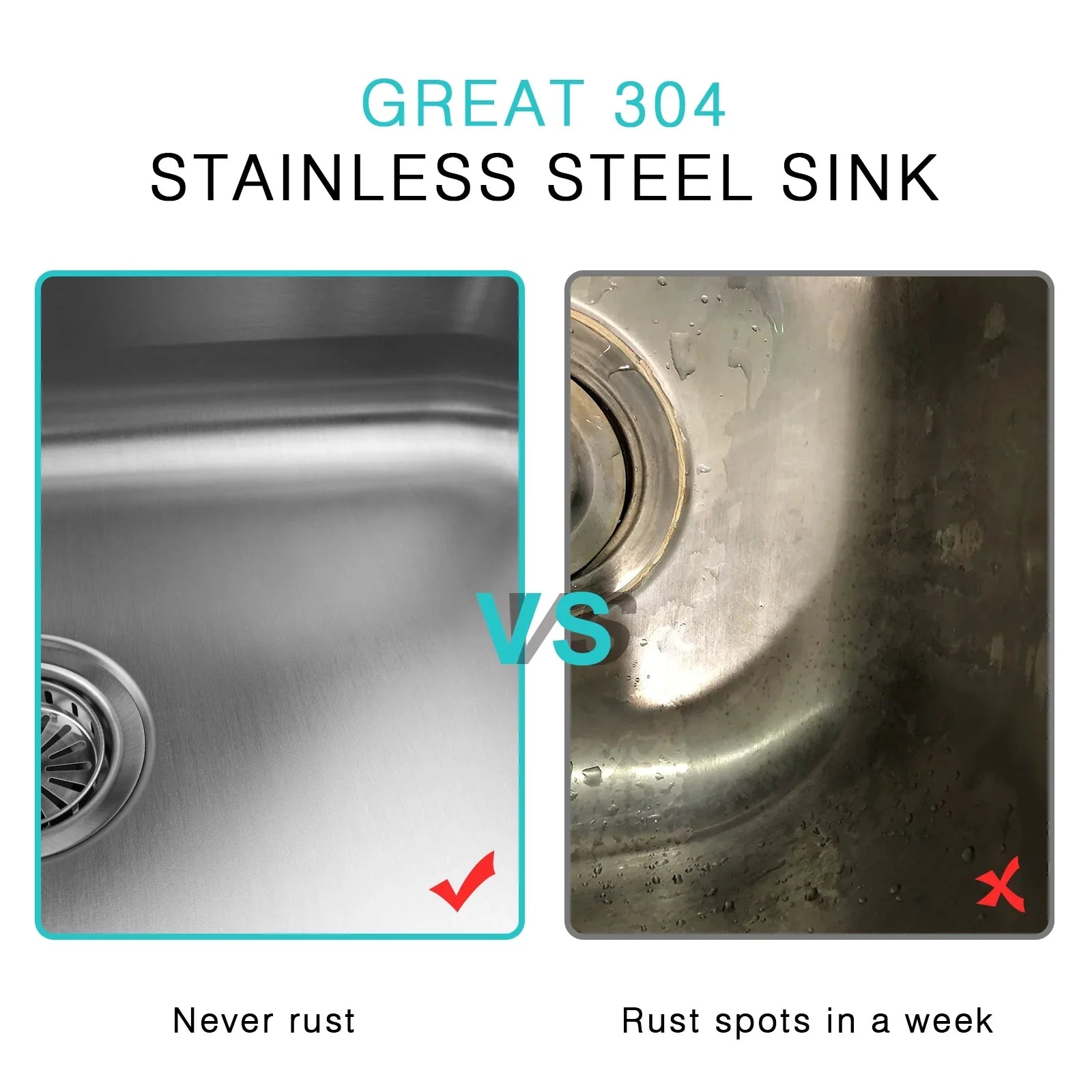 Undermount Kitchen Sink Single Bowl 30 Inch, 30", 16-gauge Stainless Steel