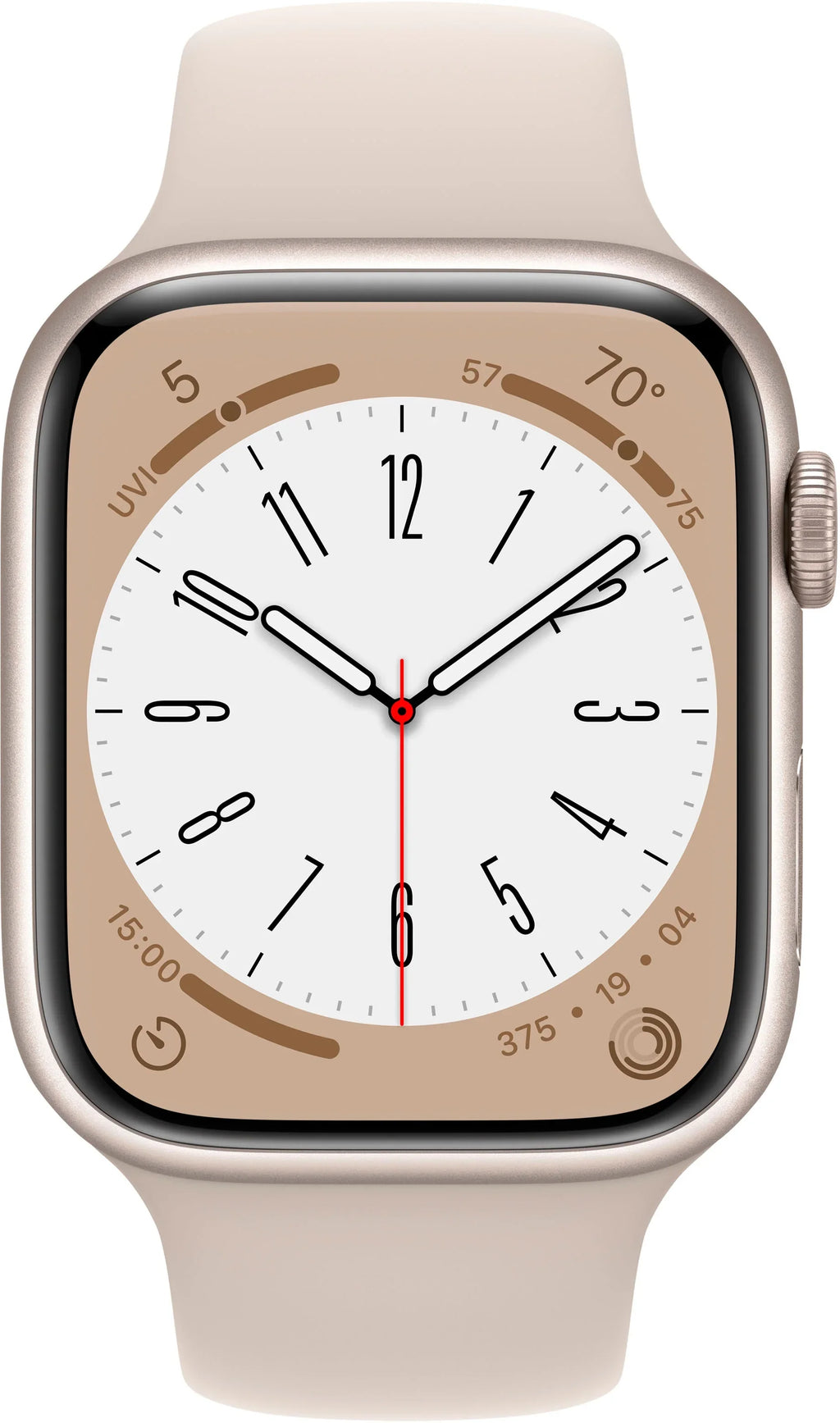 Restored Apple Watch Gen 8 Series 8 45mm Starlight Aluminum - Starlight Sport Band MNUQ3LL/A (Refurbished)