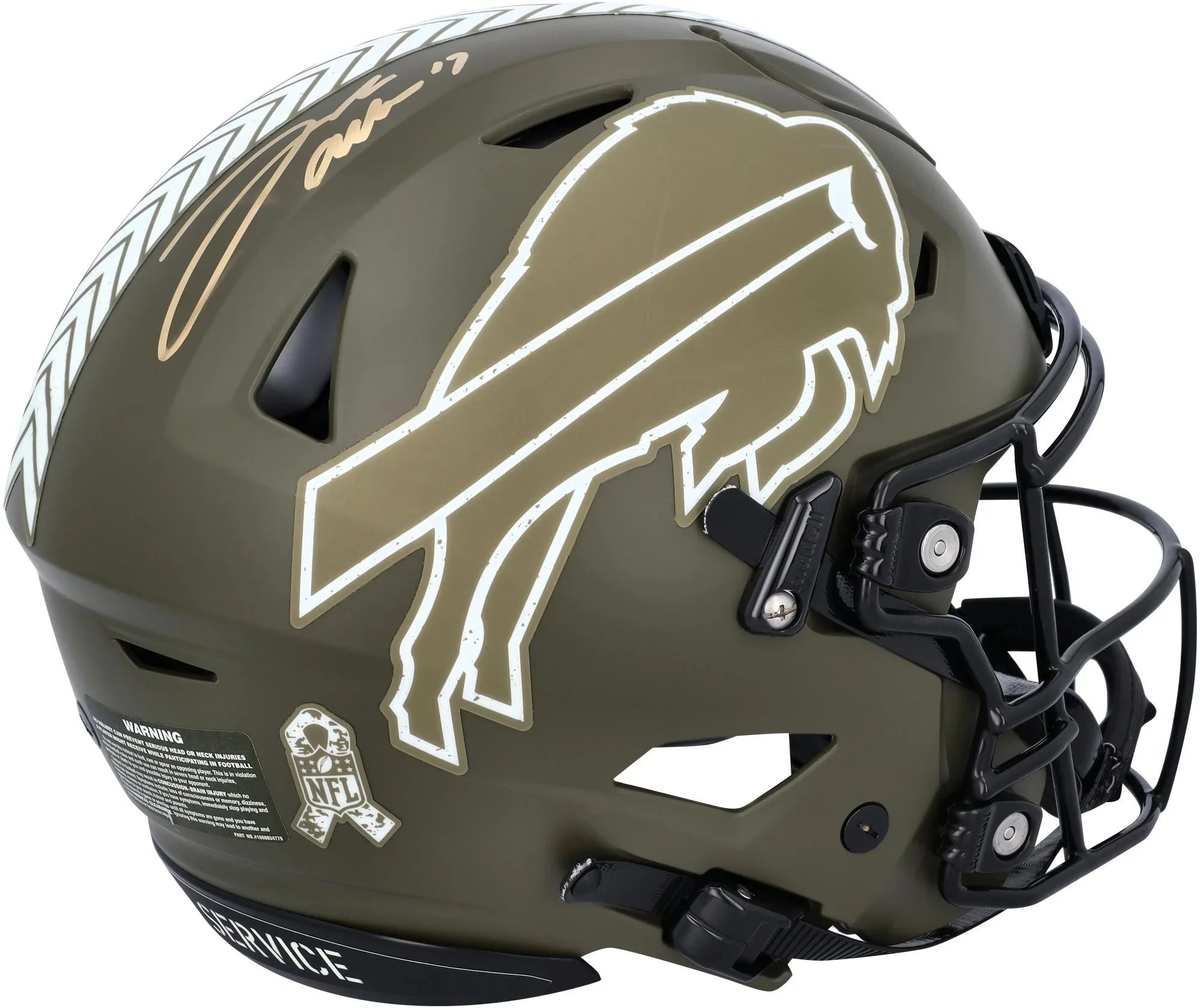 Josh Allen Buffalo Bills Autographed Riddell 2022 Salute To Service Speed Authentic Helmet - Fanatics Authentic Certified