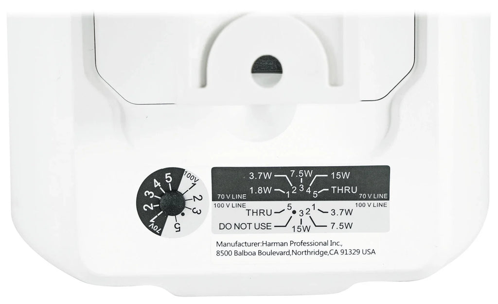 (8)  Control 23-1 White 3" Indoor/Outdoor 70v Commercial Wall Speakers + Amp