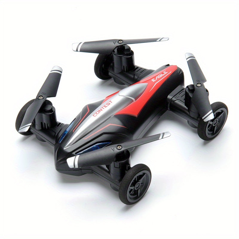 Drone For Land And Air Dual-use  Toy Car Four-axis Unmanned Drone High-speed And Low-speed Switch Intelligent Height Setting, Stable Flight, Gift Toys