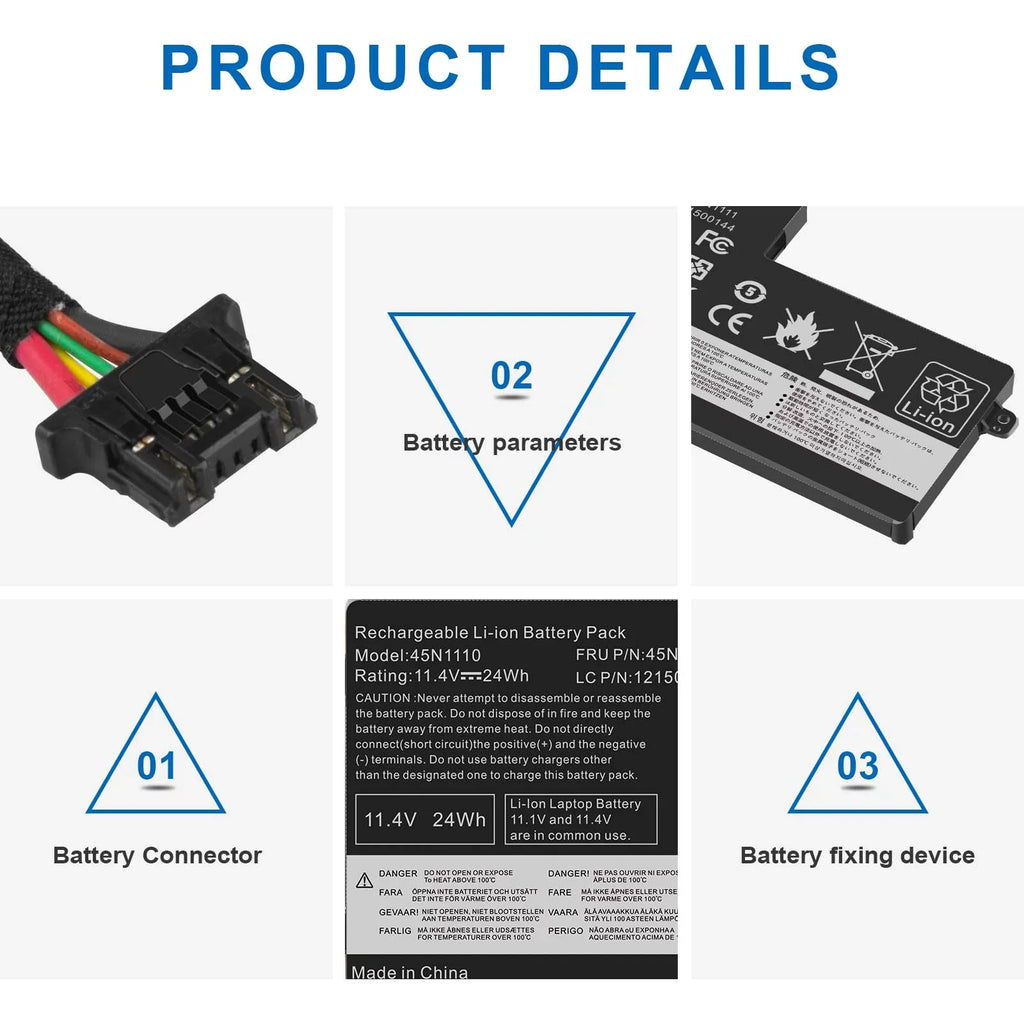 Battery for Lenovo ThinkPad T440S T440 T450s T460 X240 S440 S540   45N1112 / 45N1113