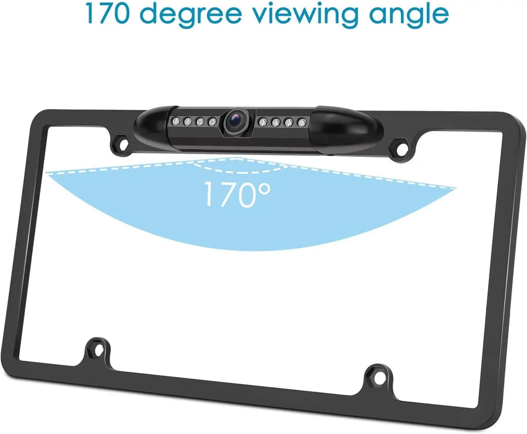 Backup Camera Rearview License Plate Waterproof for Kenwood -773S DNX773S Black