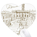 Fontana di Trevi Rome Fontana Landmark Heart Mousepad Rubber Mat Game Office