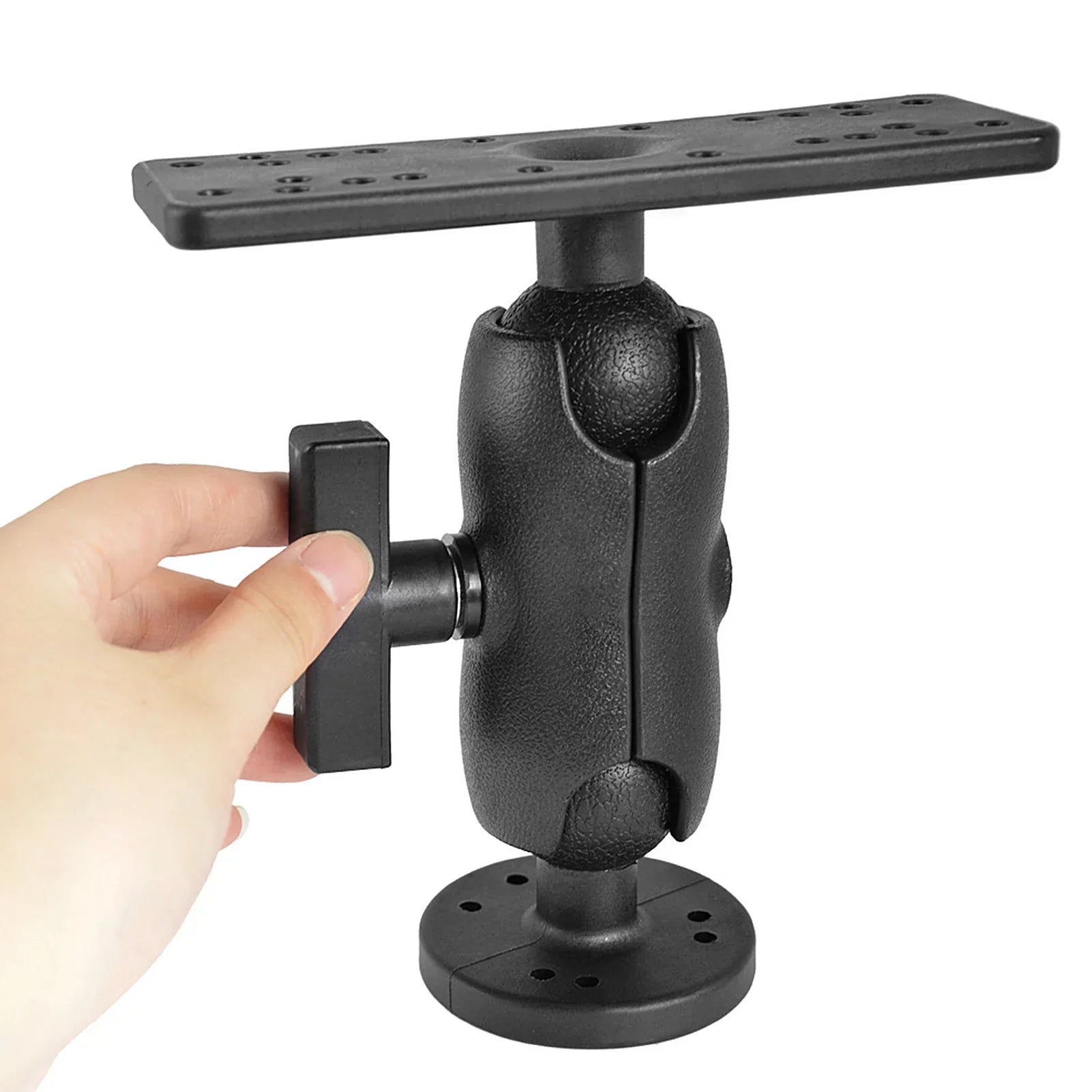 Portable Kayak Fishfinders Holder Fish Finder Ball Mount Base 360° Swivel Fish Finder Mount Fish Finder Kayak Accessory
