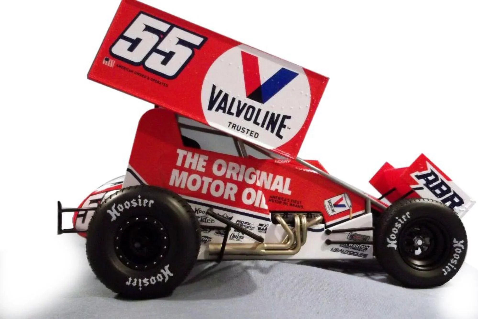 2021 Winged Sprint Car, #55 C.J. Leary "Valvoline" - Acme A1809515 - 1/18 scale Diecast Car