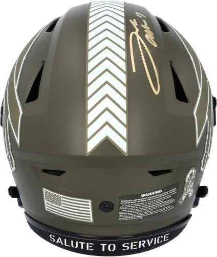 Josh Allen Buffalo Bills Autographed Riddell 2022 Salute To Service Speed Authentic Helmet - Fanatics Authentic Certified