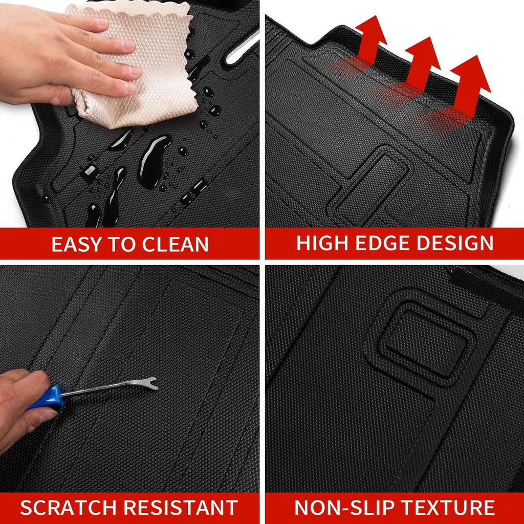 Fit 2020-2024 Toyota Highlander Trunk Mat Cargo Mat with Backrest Mats 2023 Highlander Accessories
