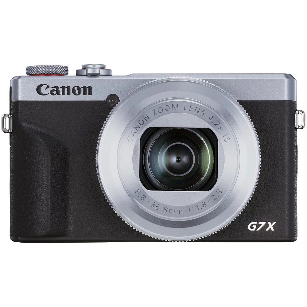 Canon PowerShot G7 X Mark  Digital Camera (Silver) + Extra Battery +Tripod + Case -64GB Kit
