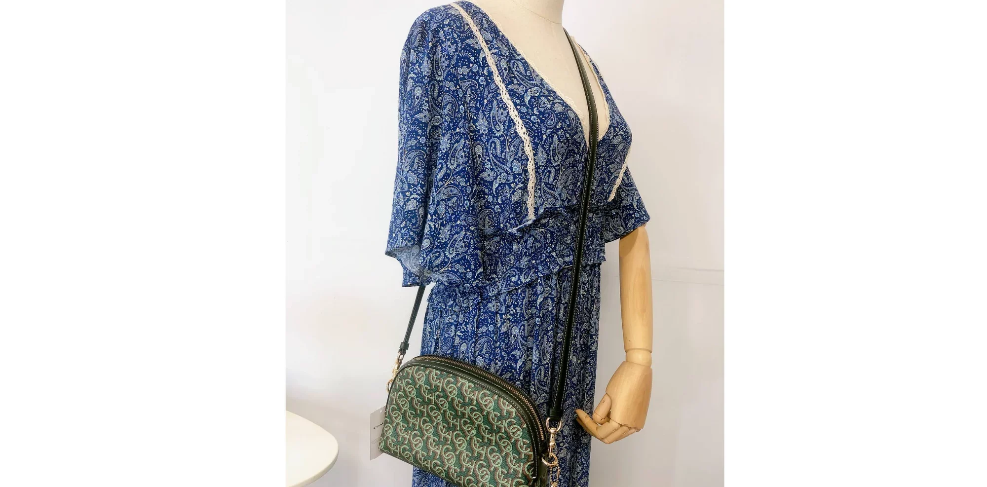 Coach CF343 Madi Crossbody With Coach Monogram Print  Green