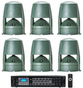 (6)   85M 5.25" Commercial 70v Outdoor Landscape Speakers+Amplifier