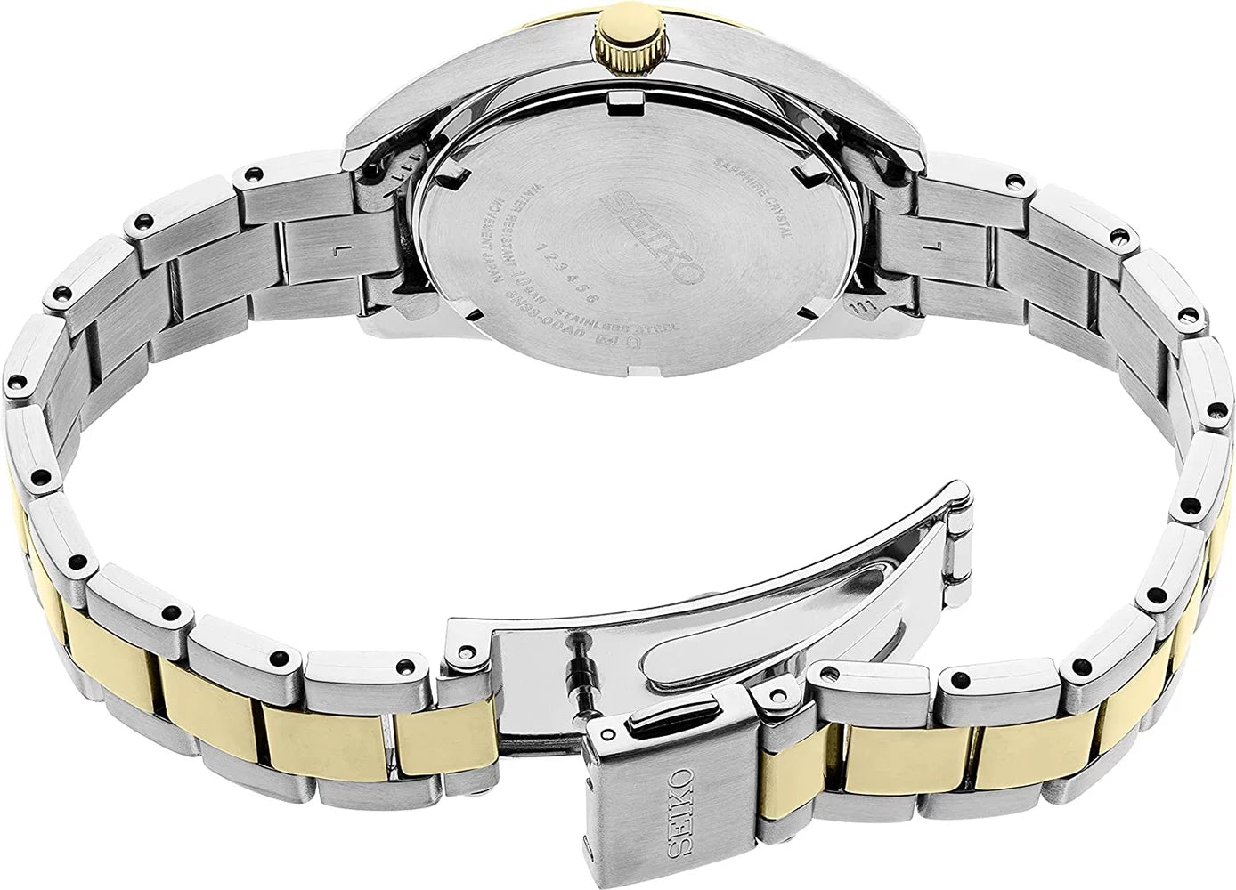 Seiko Neo Classic Quartz Gold Dial Two-tone Ladies Watch SUR354P1