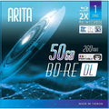 10 Pack Arita -  Rewritable 50GB Double Layers 2X 260Min White Inkjet Hub Printable Blank Disc w/ Jewel Case