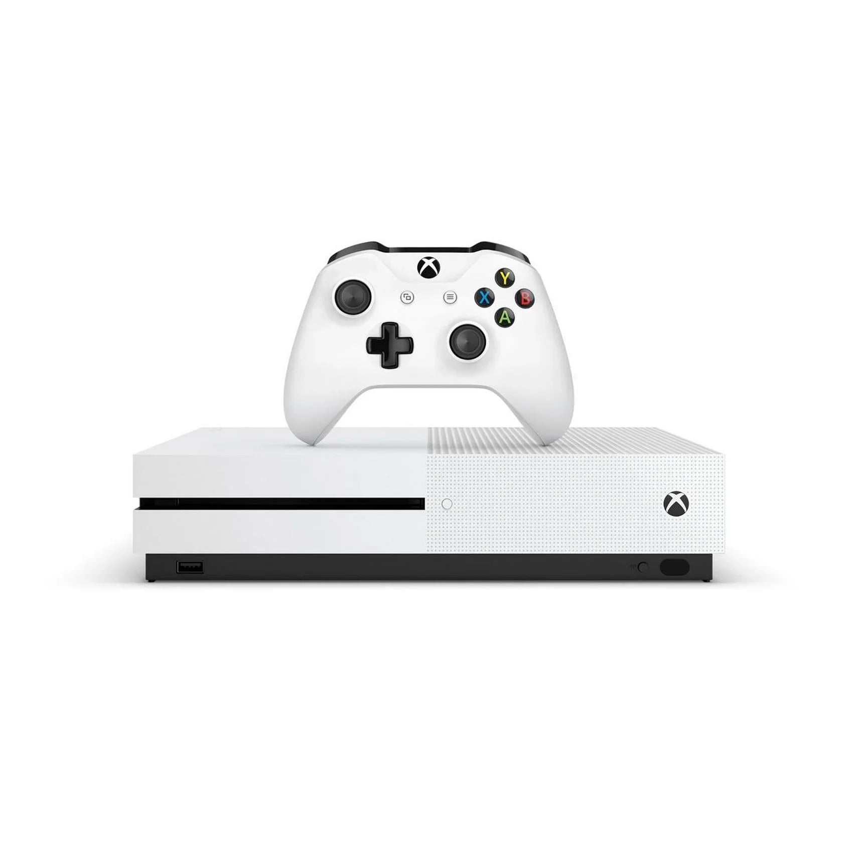 Microsoft Xbox One S 500GB with 2 Controller, 4K Ultra  White with   Cleaning Kit Headset Bundle Like New