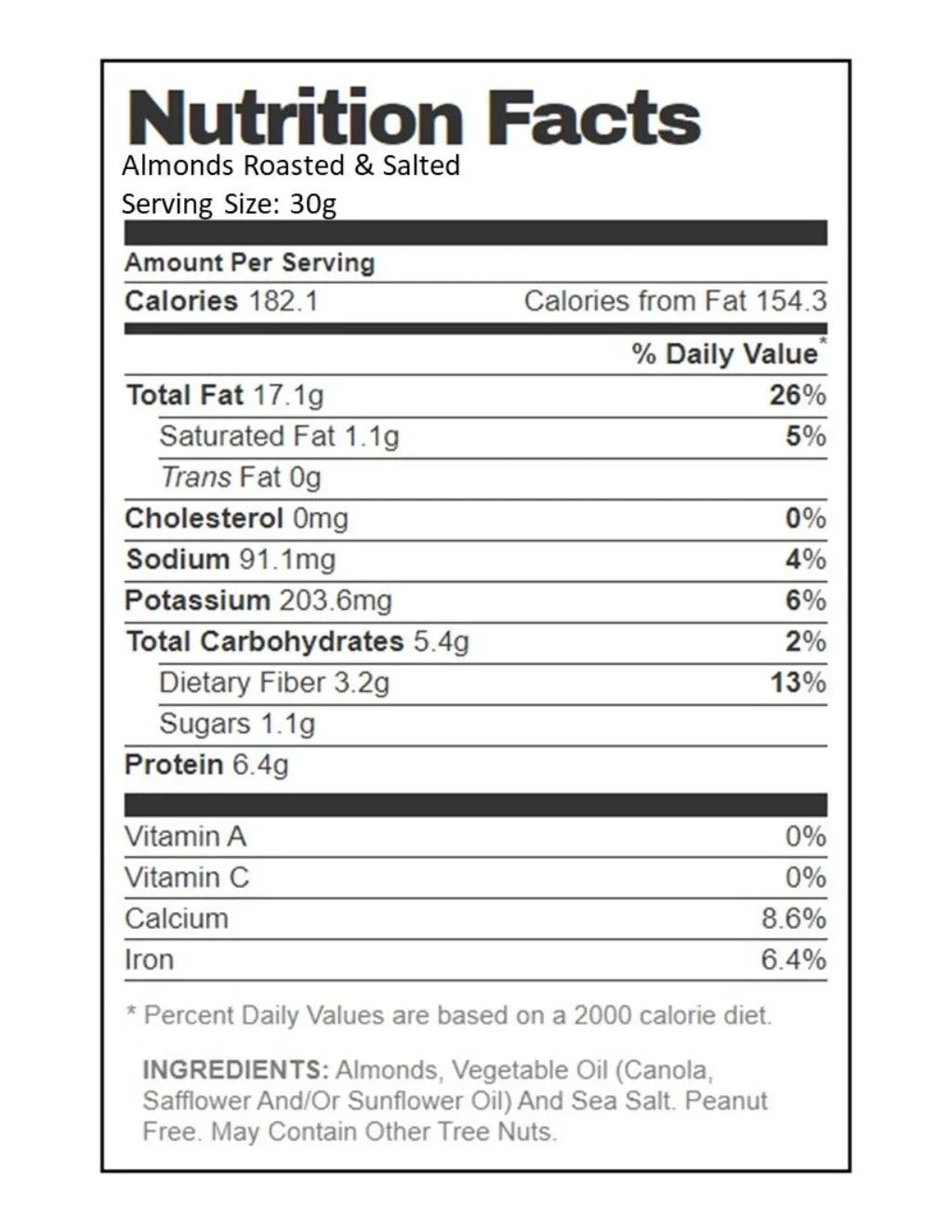 Roasted & salted Almonds