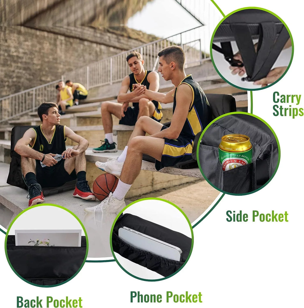 AiYCHEN Stadium Seat, 25-Inch Extra Wide Reclining Chair for Bleachers - Thicker, Waterproof, and Sturdy Seating for Sporting Events, Beaches, Camping, and Picnic