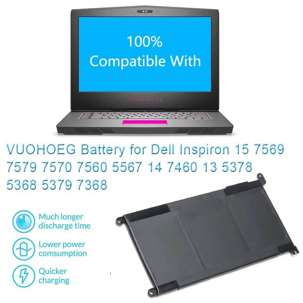 42WH WDX0R Battery for Dell Inspiron 5565 7573 Series P66F P75F P69G