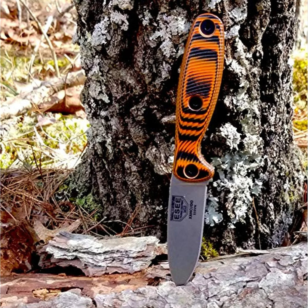 XAN2-006 Xancudo Fixed Blade Knife S35VN Stainless Steel & Orange/Black G10 Knives
