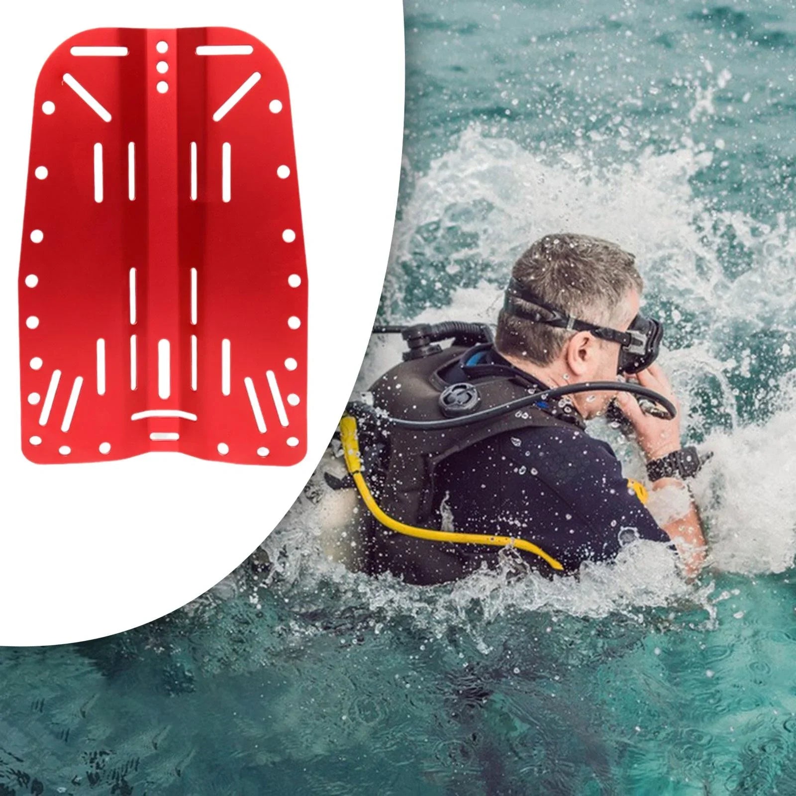 Diver  Gear Universal Lightweight Snorkeling Plate Scuba Diving Backplate