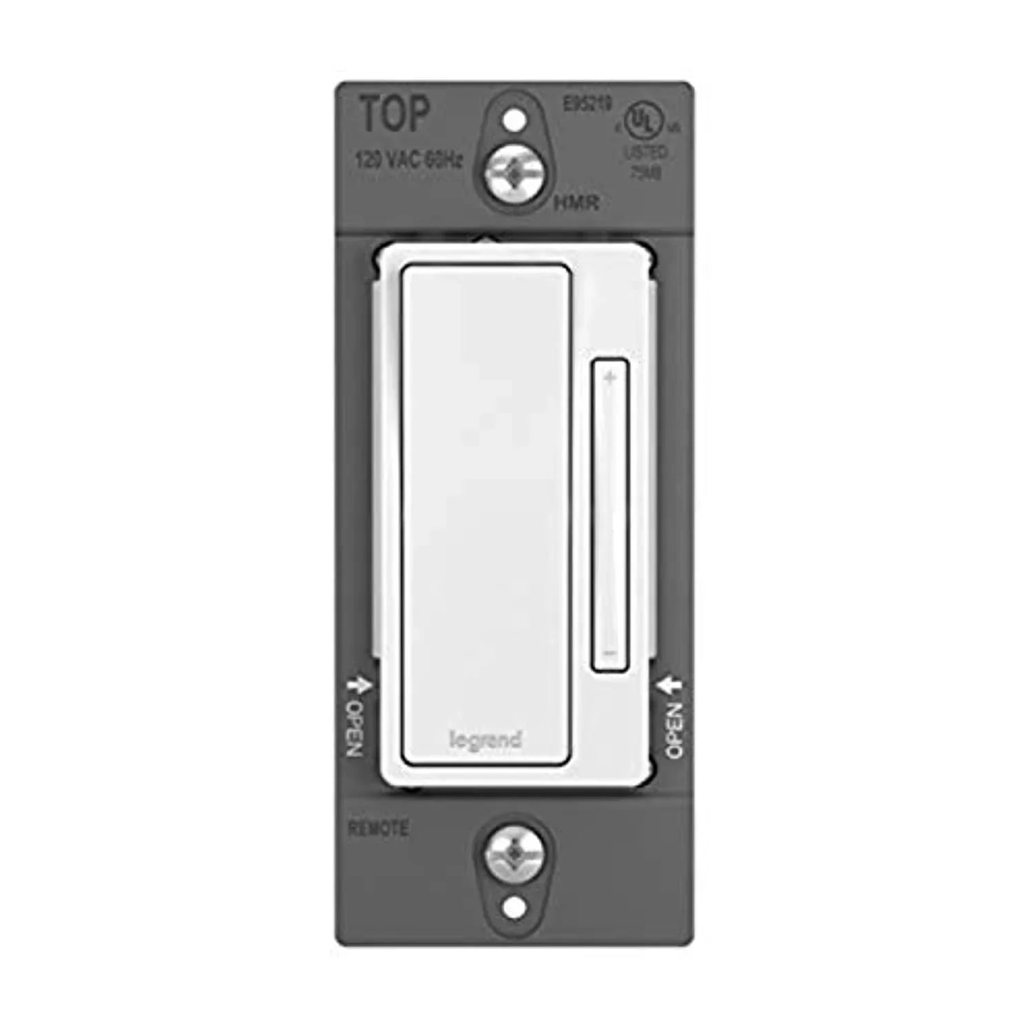 legrand radiant dimmer light switch multi-location, works for any room, 450w led and cfl bulbs - 700w incandescent & halogen, remote dimmer, white, hmrwccv4