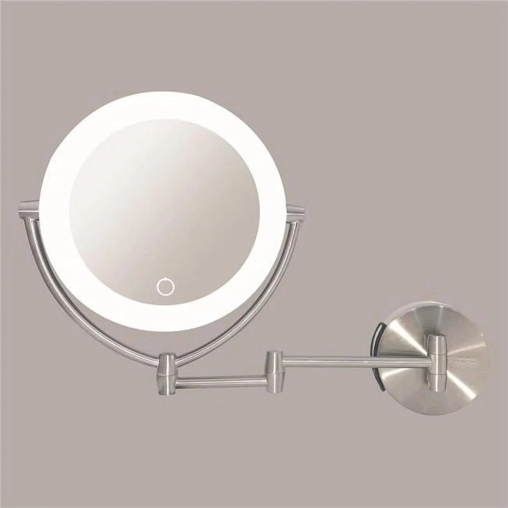 Rucci M1000 13.5 in. 1x & 10x Magnifying Lighted Makeup Vanity Mirror with 3 Touch, 3 Tones,  Adapter & Battery