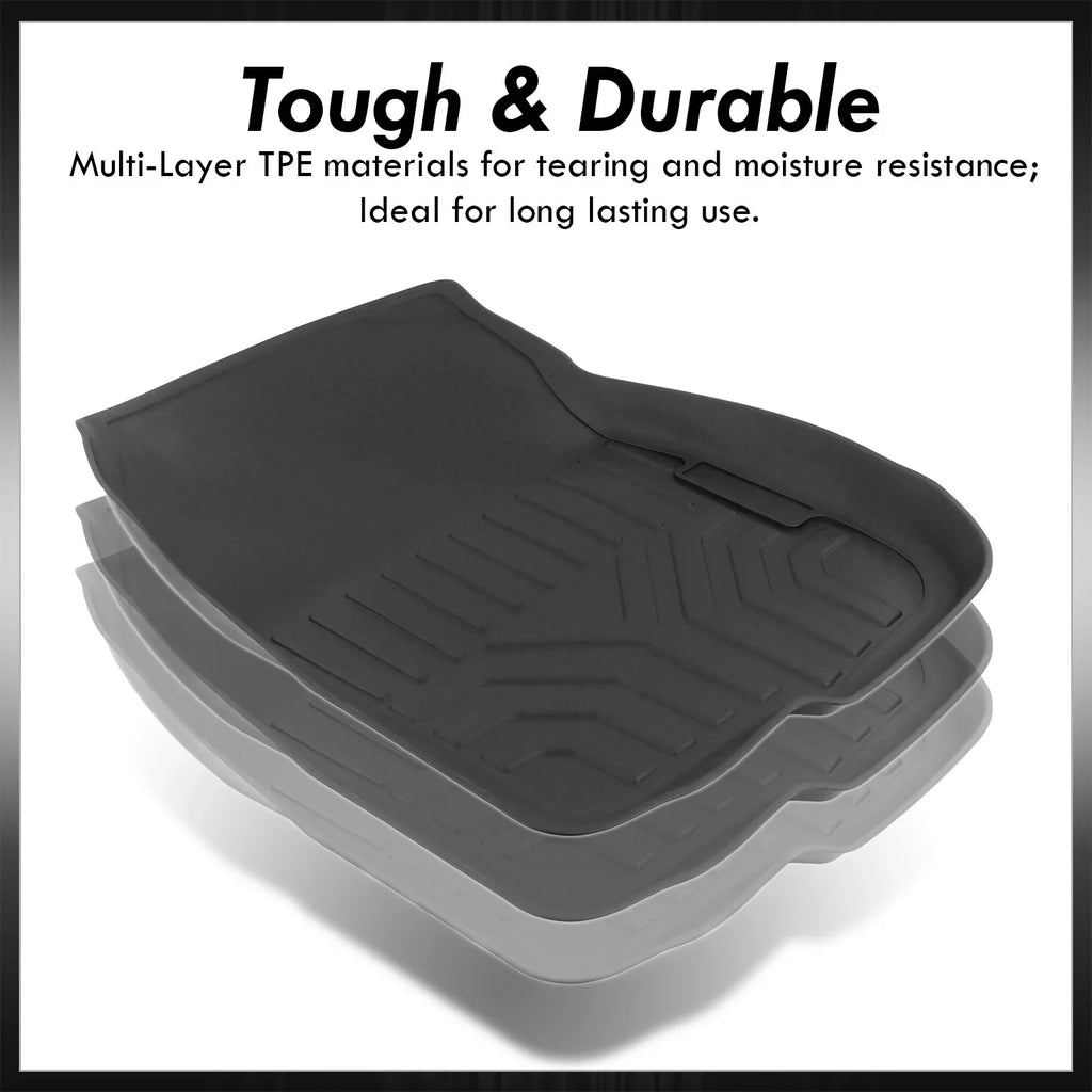 Distributors 3-Piece All Weather Season Proof Guard  Rubber Floor Mats Liner Front Rear Set Compatible/Replacement For Honda -V     2017 2018 2019 2020 2021 2022 17 18 19 20 21 22