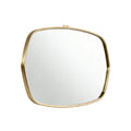 Modern Geometric Mirror with Gold Frame