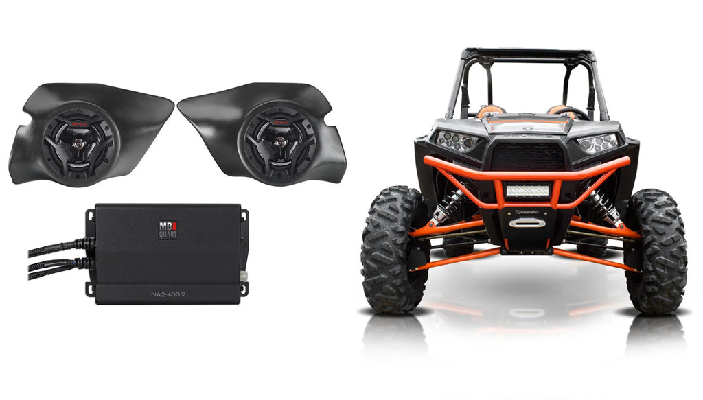 6.5" Speakers+Pods+2-Ch Amp for 2014-2017 Polaris  1000/900S/Turbo