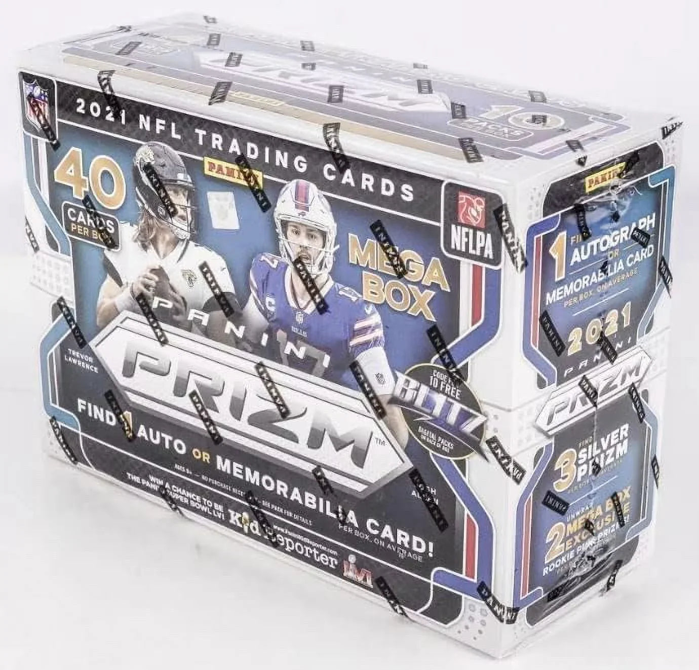 2021 Panini Prizm  Football  Box (40 cards/bx incl.  Memorabilia or Autograph card)