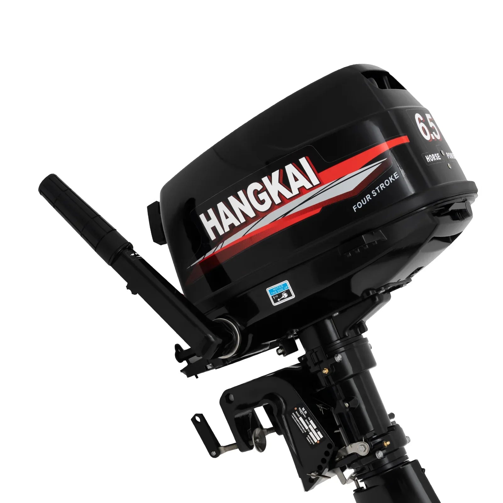 Anqidi 6.5HP 4 Stroke Outboard Motor 123CC Heavy Duty Boat Engine with Single Cylinder Water Cooling System &  Ignition Tiller Control Max 6000r/min