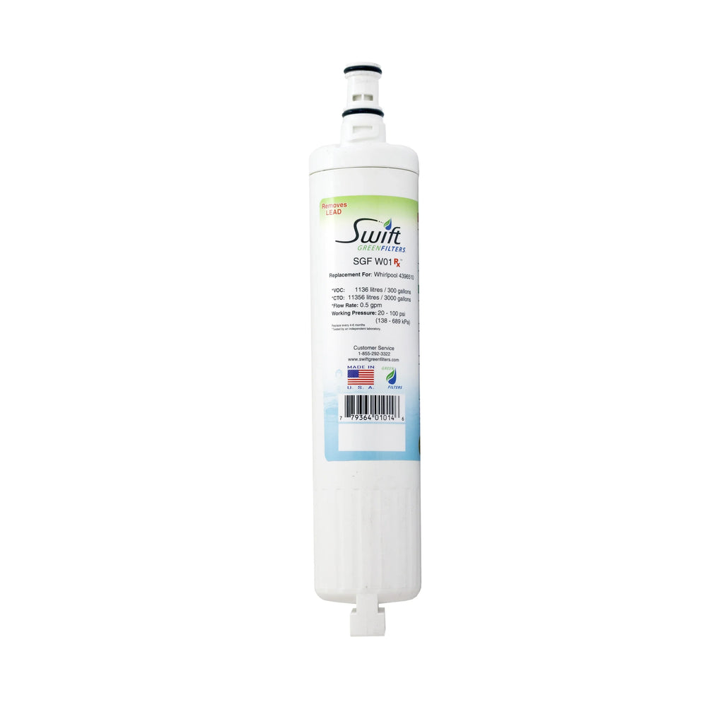Swift Green Filters -W01  Replacement Whirlpool 4396508 EDR5RXD1 Refrigerator Water Filter (3 Pack)