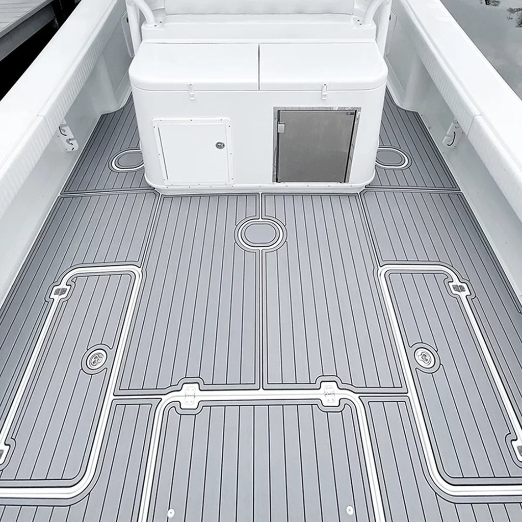 Foam Faux Teak Boat Decking Sheet/Carpet Self-Adhesive Non-Skid Fits for Sea Deck Marine Yacht  Boat Flooring Mats/Decking Pad 94"x 35"