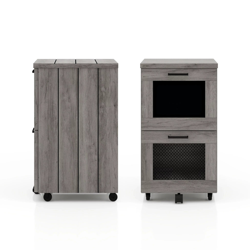 Denhour   Rustic Grey 2-Drawer File Cabinet by