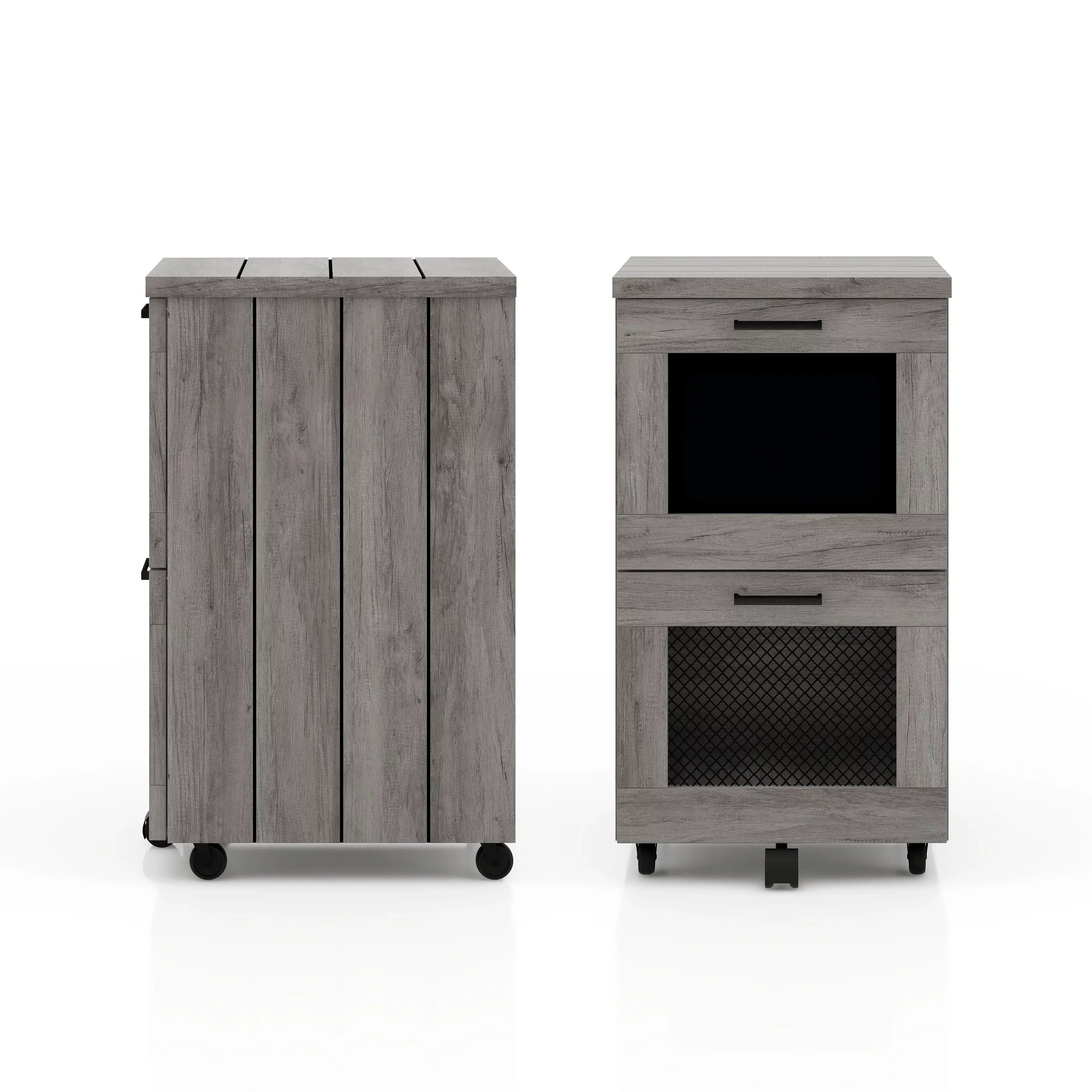 Denhour   Rustic Grey 2-Drawer File Cabinet by