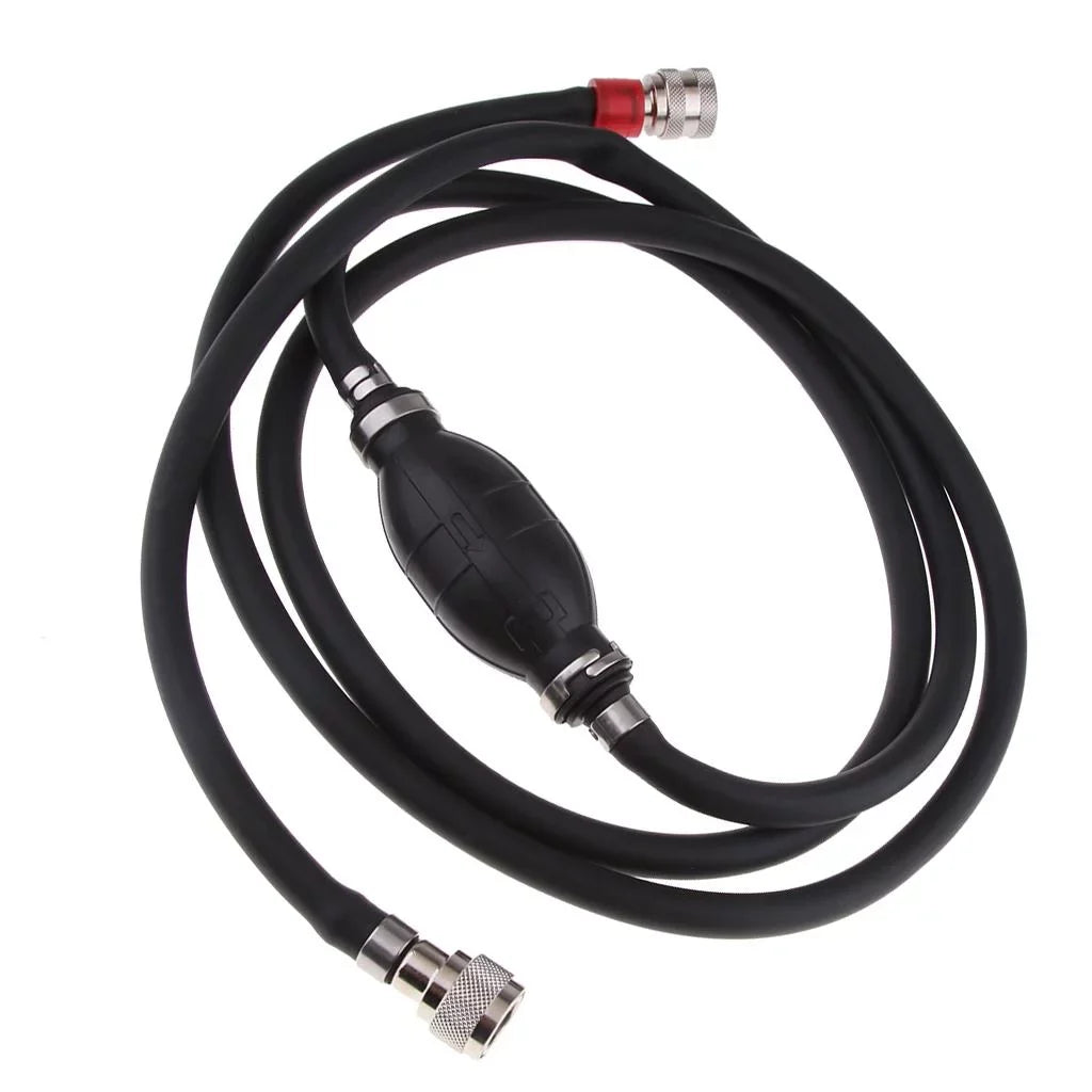 Fuel Line Assembly Hose Line Marine Outboard Boat Motor Fuel Assembly 8FT Black - Suitable for Boats, RVs, Tractors, and Caravans