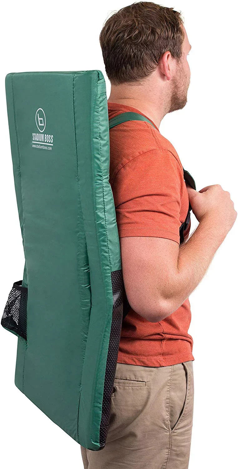 Stadium Seat Reclining Bleacher Chair Folding - Dark Green