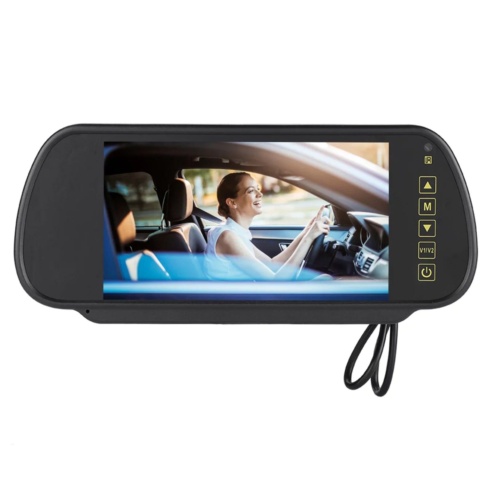 Lsaardth Car Rearview Mirror- 7inch Car Rearview Mirror  Auto Dimming Monitor Rear View Camera With Bracket