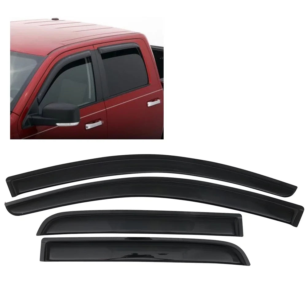 Ikon Motorsports Compatible with 14-23 Mitsubishi Mirage Hatchback Acrylic Window Visors Vent Windshield Deflector Rain Guard 4Pc Set Outside Mount 2014 2015 2016 2017 2018 2019 2020 2021