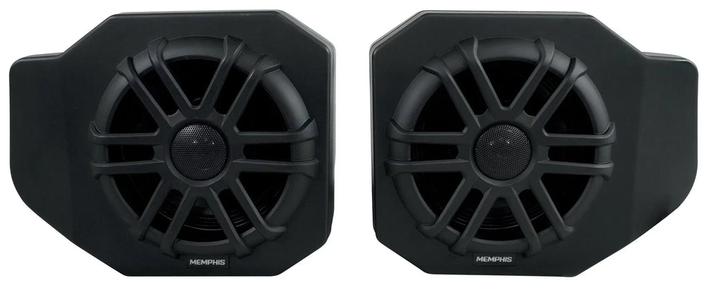 Pair Memphis Audio RNGR65FE Pods+ Tower Speakers+Amp For 2018+ Polaris Ranger
