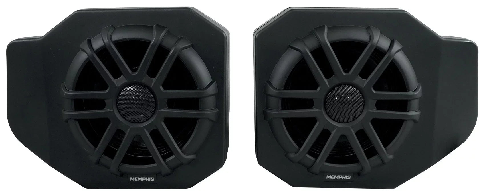 Pair Memphis Audio RNGR65FE Pods+ Tower Speakers+Amp For 2018+ Polaris Ranger
