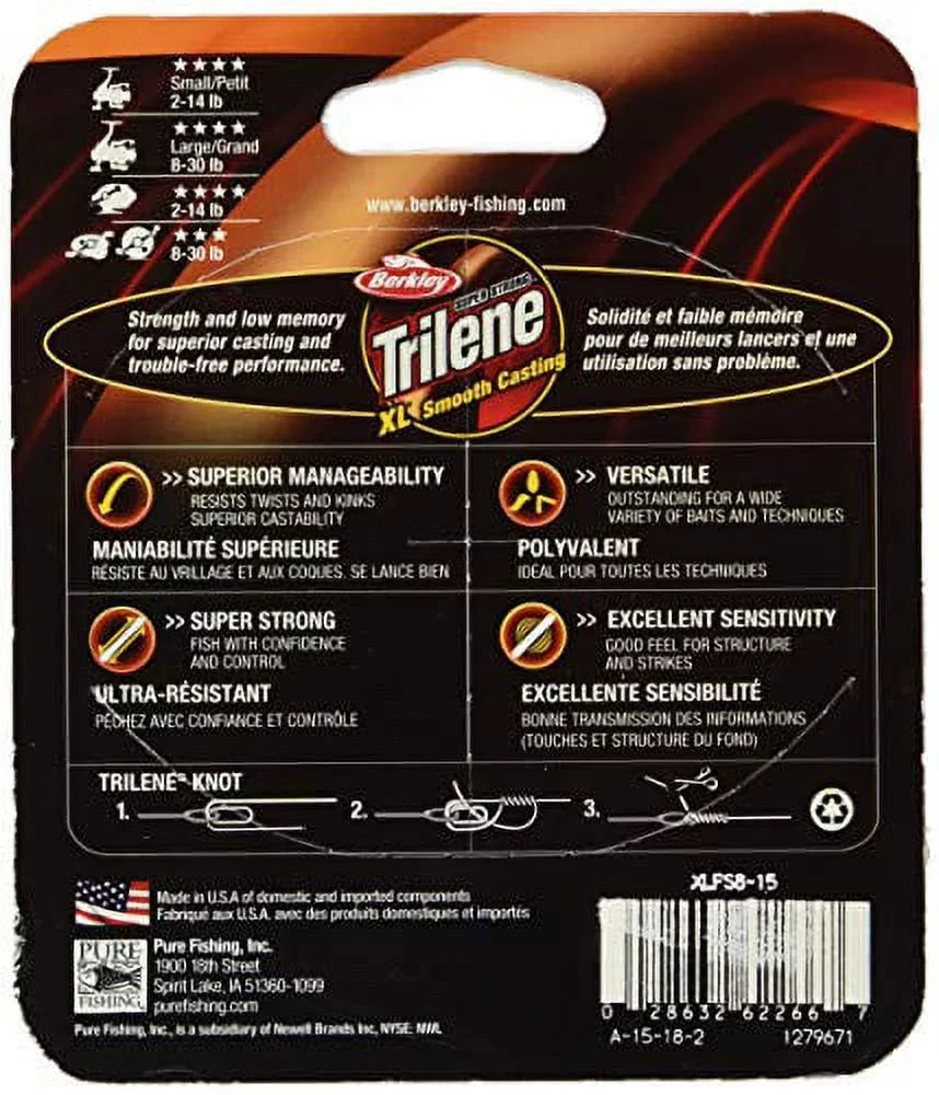 Berkley Trilene , Clear, 12lb 5.4kg Monofilament Fishing Line