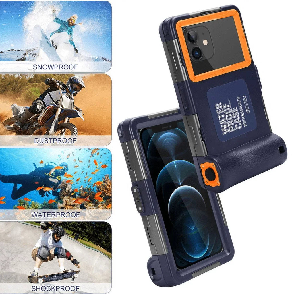 UrbanX Professional [15m/50ft] Swimming Diving Surfing Snorkeling Photo Video Waterproof Protective Case Underwater Housing for Micromax Bolt Selfie Q424 And all Phones Up to 6.9 Inch  with Lanyard