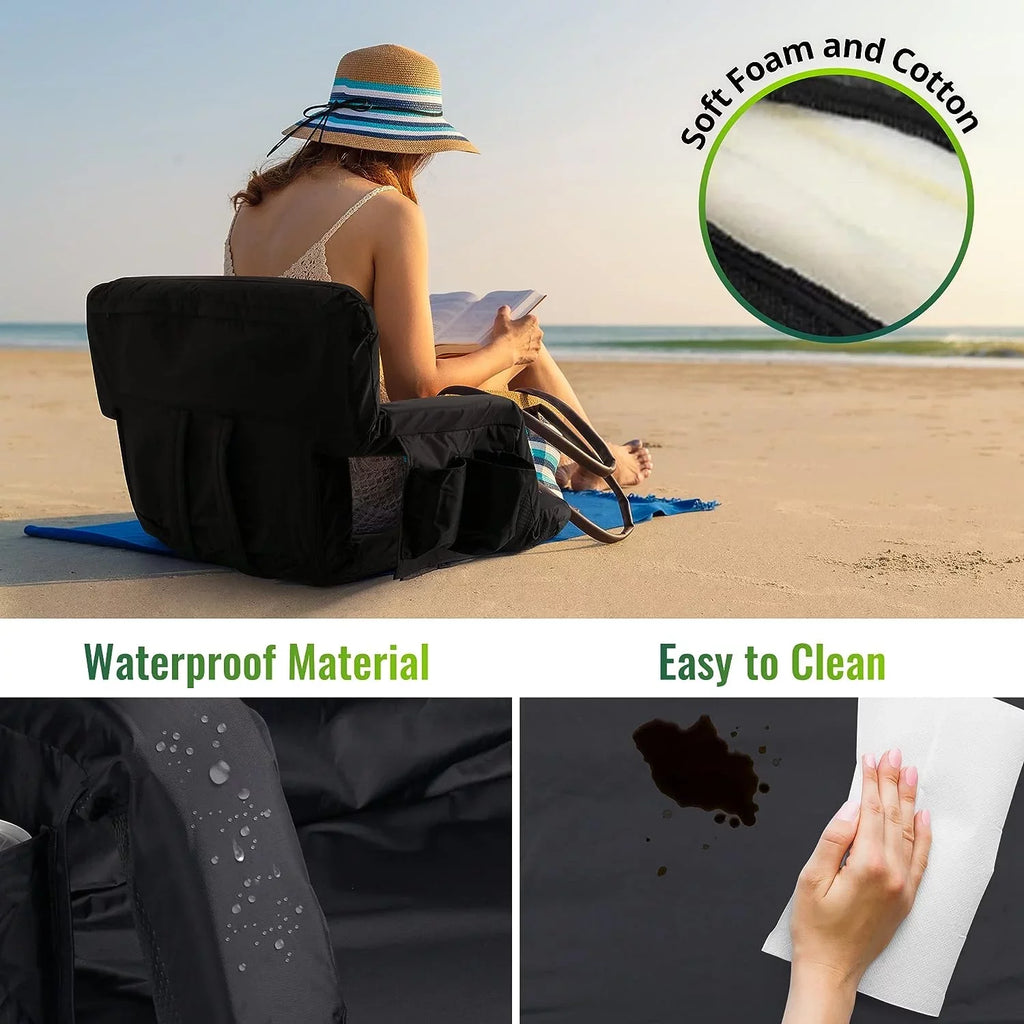 AiYCHEN Stadium Seat, 25-Inch Extra Wide Reclining Chair for Bleachers - Thicker, Waterproof, and Sturdy Seating for Sporting Events, Beaches, Camping, and Picnic