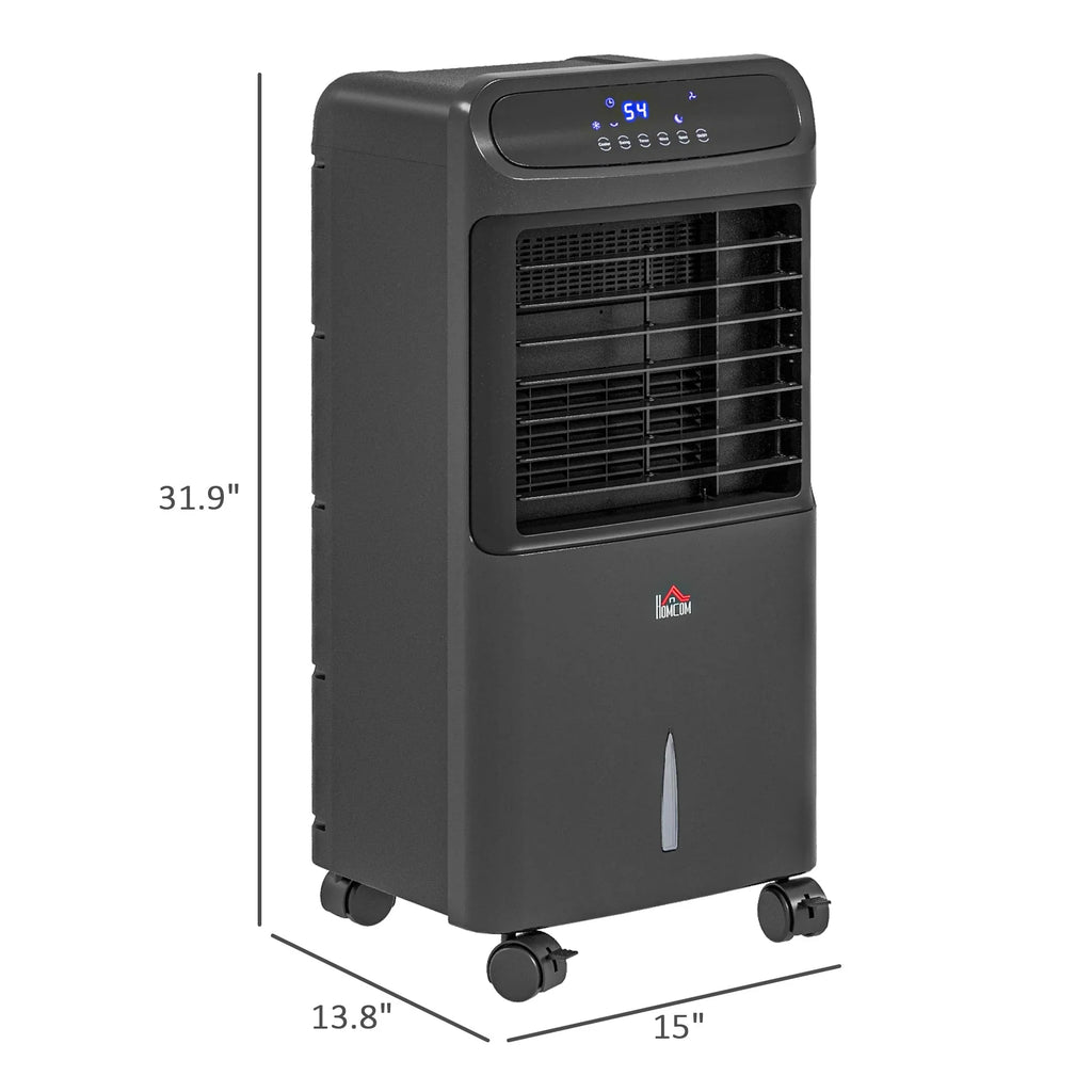 3-In-1 Mobile Evaporative Air Cooler with Remote Oscillating Black